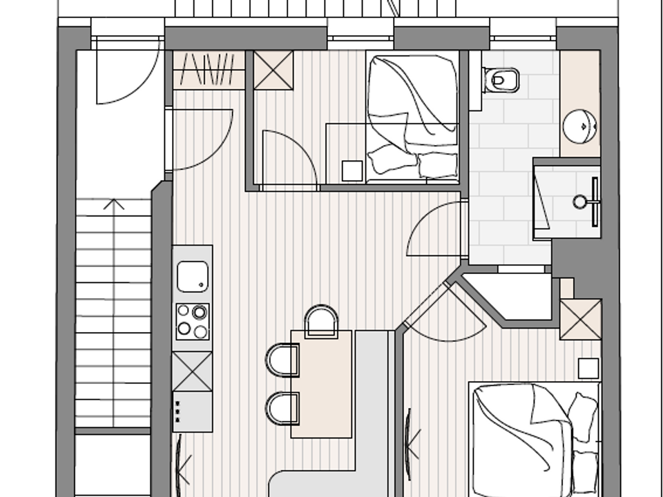 Grundriss City Loft, Das Lisa'l Ferienwohnung Zell am Ziller